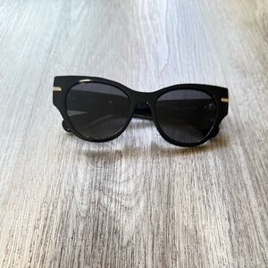 quay australia chit chat black modern retro cat eye sunglasses eyewear NEW